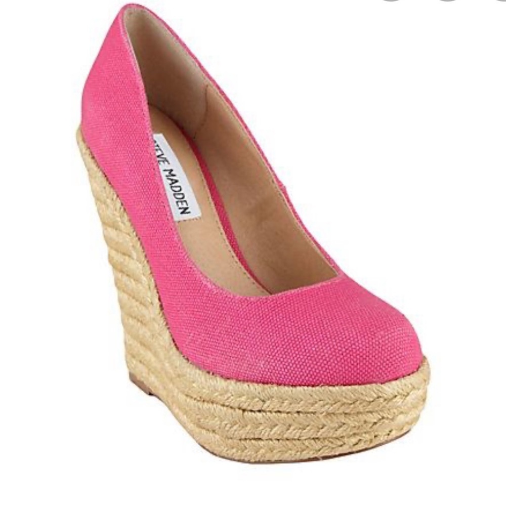 WOMENS STEVE MADDEN CANVAS WEDGE